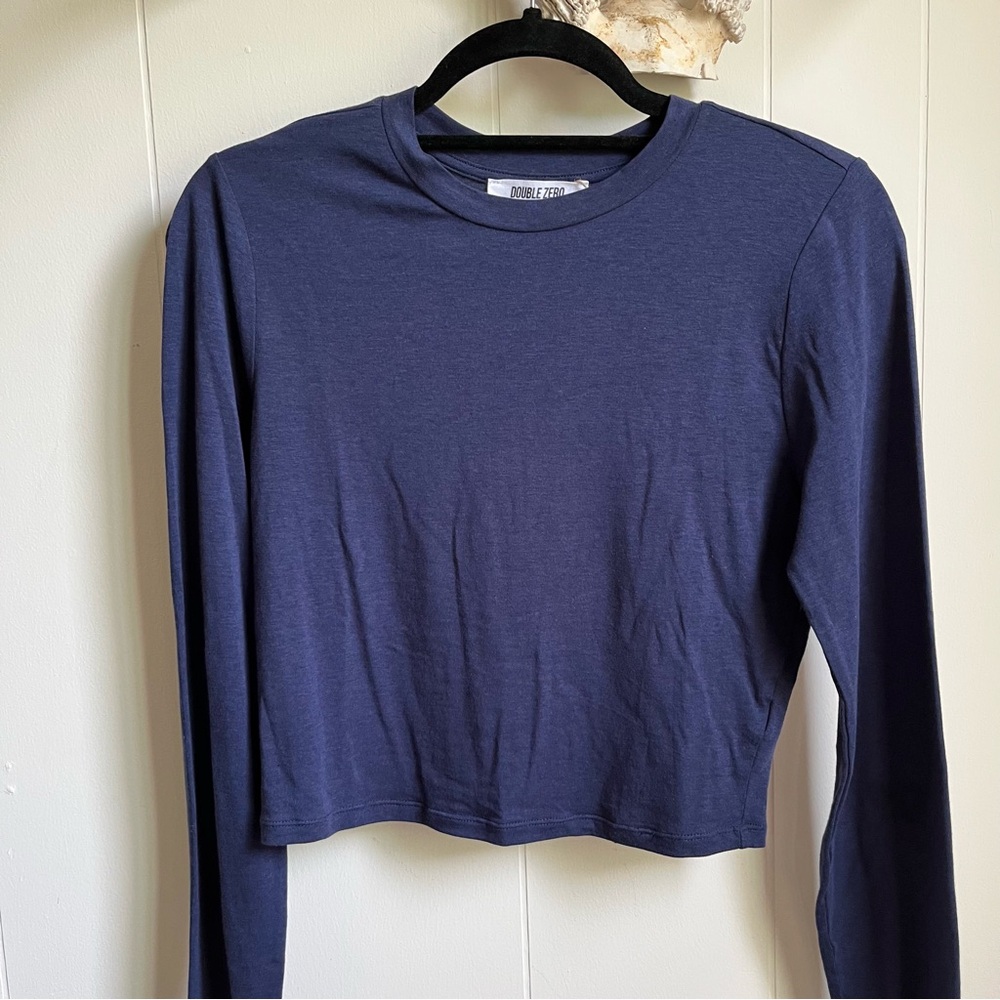 Double Zero Cropped Long-sleeved Tee